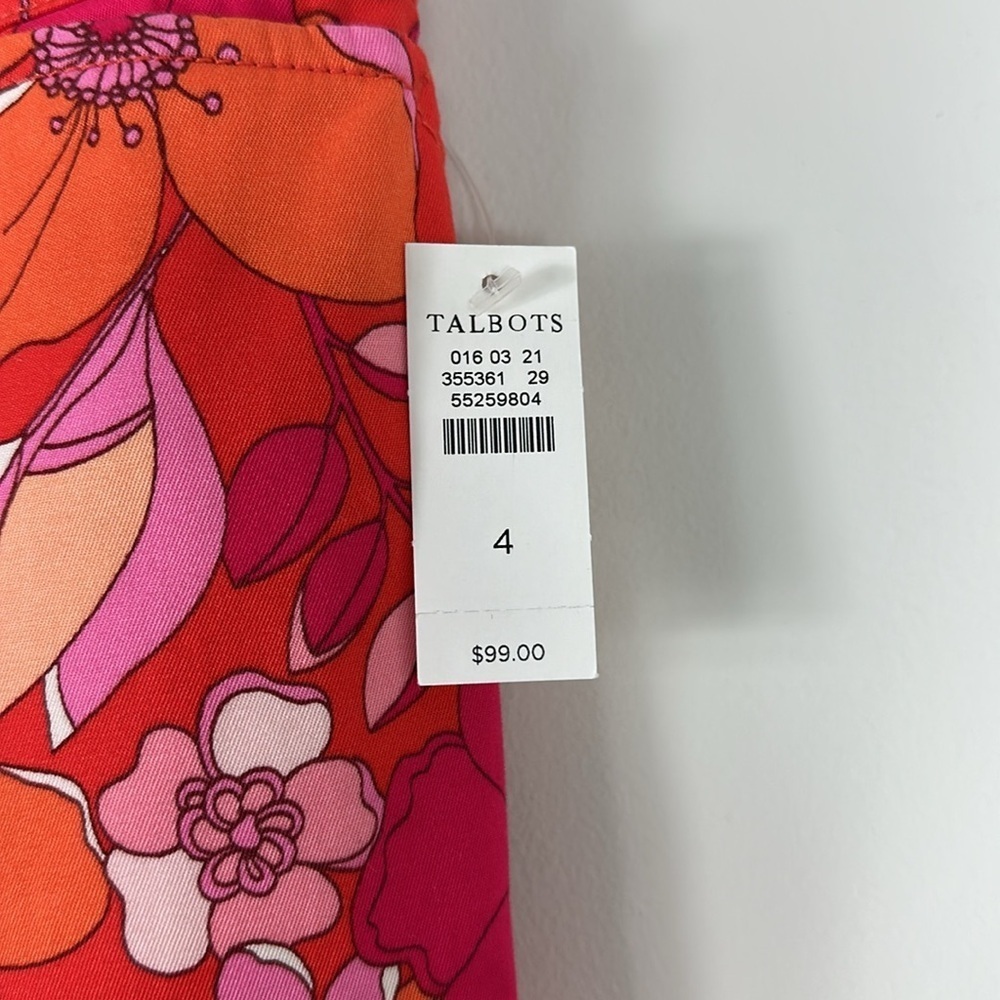 Talbots Floral Perfect Crop Tossed Flowers Pants 4 NWT - Picture 6 of 11